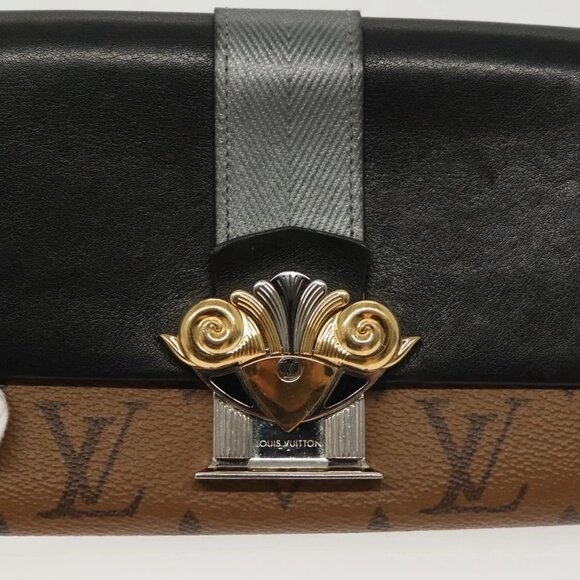 LOUIS VUITTON Monogram Reverse Portefeuille Sarah Long Wallet M64488 Auth 140380 - Picture 9 of 16